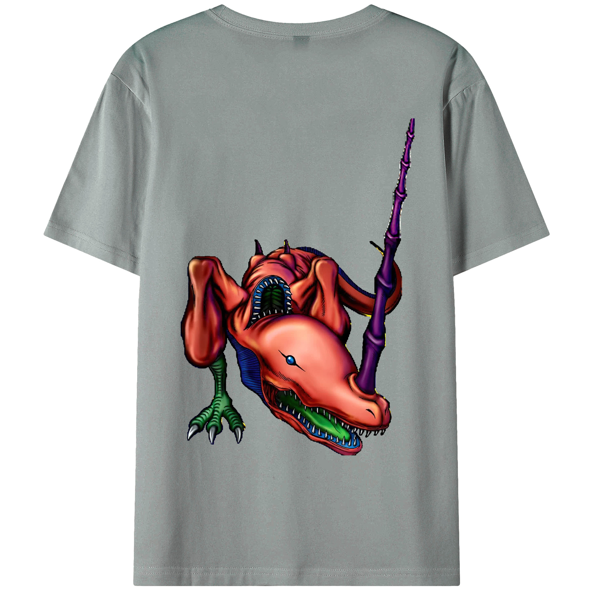 （画像用） 遊☆戯☆王 Yu-Gi-Oh! 綿100％ メンズ半袖Tシャツ（バックプリント） 通気性